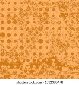 Abstract texture of light brown paint. Vector background of paint strokes with a dry brush. Vintage grunge style pattern