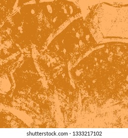 Abstract texture of light brown paint. Vector background of paint strokes with a dry brush. Vintage grunge style pattern