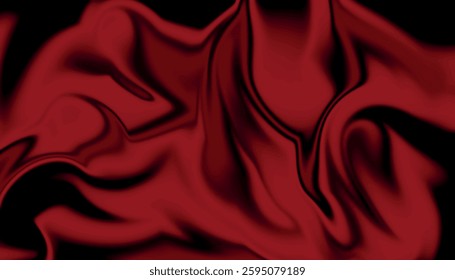  Abstract texture of liquid acrylic, Abstract flowing liquid curve line in white red metallic.