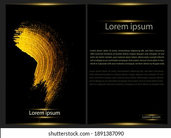 Abstrakte Textur in Schwarz-Gold Konventionen, das Projekt wurde im Stil des abstrakten Expressionismus erstellt. 