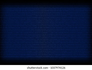 Abstract texture made of  numbers,  on a dark blue background