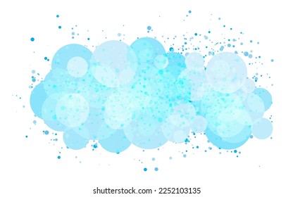 Abstract texture made up of popping light blue balls, vector illustration