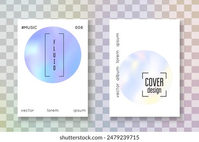 Abstract Texture. Minimal Foil. Blue Rainbow Cover. 1980 Poster. Modern Vector. Colorful Pearl Backdrop. Graphic Banner. Violet Abstract Texture