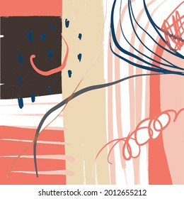 Textura abstracta. Moderna decoración contemporánea. Diseño vectorial colorido para afiches, papel pintado, impresión, cubierta. Diseño de galería