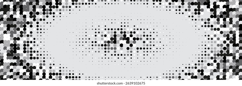 Abstract Texture. Modern Tech With Simple Shapes. Young Brand In Minimalistic Frame. Grey Dots Flyer. Minimalist White Pattern. Geometric Black Poster. Trendy Abstract Texture