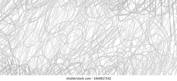 Abstract сhaotic texture. Monochrome wallpaper. Hand drawn dinamic scrawls. Black and white illustration