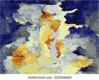 abstract texture of oil painting eps.10