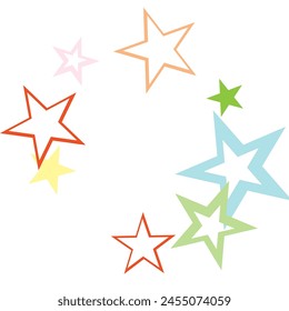  Abstract texture on a white background. Design element.  multi colors star Illustrations icon set collection