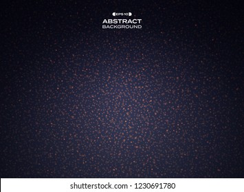 Abstract of texture orange circle bokeh on dark background, vector eps10
