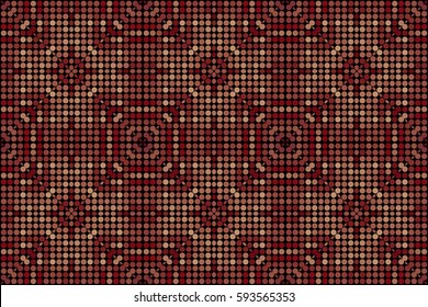 abstract texture pattern decorative colorful mosaic of circles on a dark background