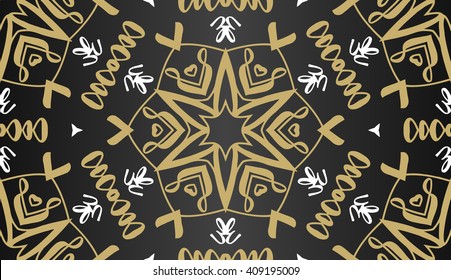 abstract texture pattern of doodle lines on a dark background in retro style
