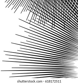 Abstract texture / pattern with random radial shapes overlapping. Texture with rippled, concentric elements. Abstract geometric art. Vector illustration