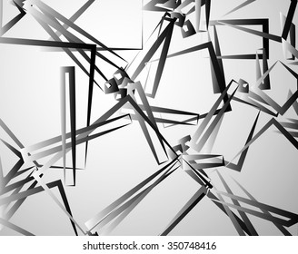 Abstract texture, pattern with randomly scattered rectangular shapes. Edgy, angular vector art.