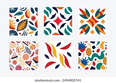 Abstract Texture Patterns Vector Art Illustration Design.