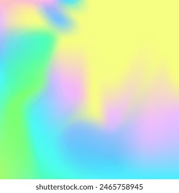 Abstract Texture. Psychedelic Neon Background. Blur Mesh. Modern Flyer. Holographic Gradient. Retro Pattern. Shiny Multicolor Illustration. Pearlescent Background. Green Abstract Texture