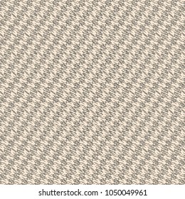 Abstract texture of sackcloth or other coarse fabrics. Beige carpet floor crossed by oblique stripes. Monochrome striped hatched background. Vector illustration.