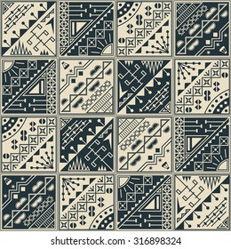 Abstract texture . Seamless background with geometric shapes. Abstract retro wallpaper in two colors. Can be used as background for greeting cards, wallpapers and more