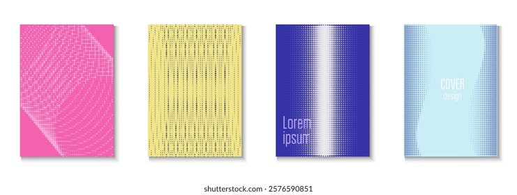 Abstract Texture Set. Summer Circles With Modern Art. Linear Shapes For Brand Folder. Book Flyer. Minimalist Graphic Poster. Geometric Line Template. Trendy Abstract Texture