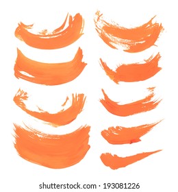 Abstract texture smear brush on white background 