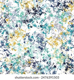 Abstract texture of splatters and blots. Many spots and small dots. Fragment of red artwork on paper with flower pattern. 