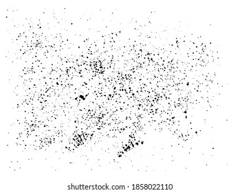 An abstract texture. Spray or snow. Snowstorm, Blizzard. Drops. Paint splashes. Space and stars. Vector. Isolated on white. For designs, seasonal illustrations, banners, and backgrounds. Hand-drawn.