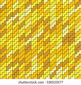 Abstract texture tetris brick seamless yellow big