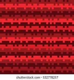 Abstract texture tetris railways striped pixel seamless background red