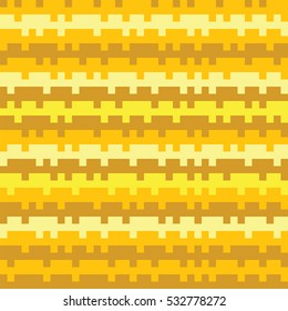 Abstract texture tetris railways striped pixel seamless background yellow