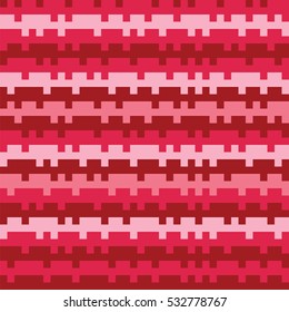 Abstract texture tetris railways striped pixel seamless background pink