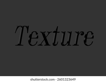 Abstract Texture Text Effect Design Black Background
