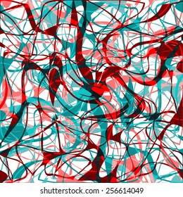 abstract texture of turquoise and red bends