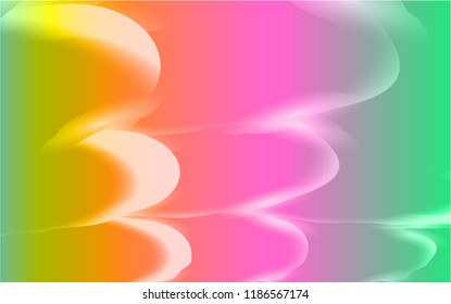 Abstract texture of unusual beautiful luminous light airy bright waves of lines of energetic magical magical multicolored overflowing. The background. Vector illustration.