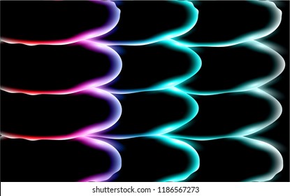 Abstract texture of unusual beautiful luminous light airy bright waves of lines of energetic magical magical multicolored overflowing. The background. Vector illustration.