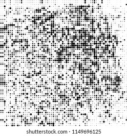 Abstract texture vector halftone black and white