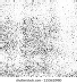 Abstract texture vector halftone black and white