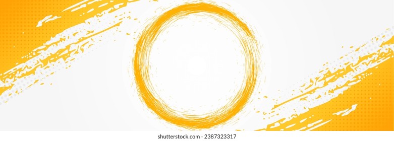 abstract texture yellow and black stroke brush with halftone. abstract background