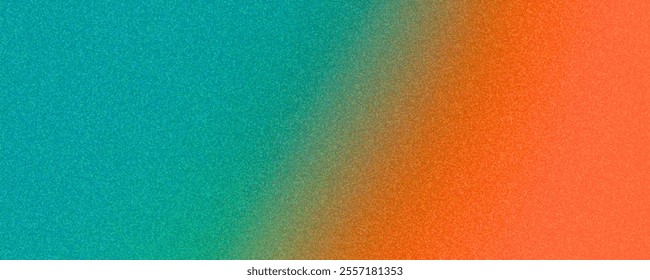 Abstract Textured backdrop featuring a subtle grain and a smooth gradient blend from turquoise to a vibrant coral.