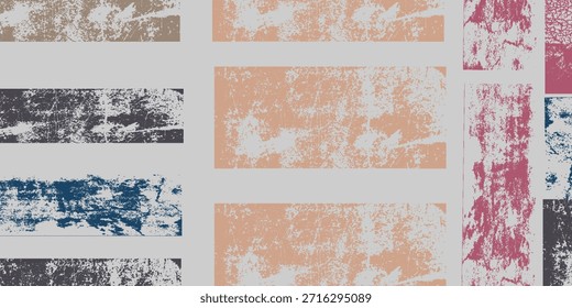 Fondo texturizado Abstractas de pintura multicolor con pinceles y manchas de pintura de óleo sobre lienzo. EPS 10