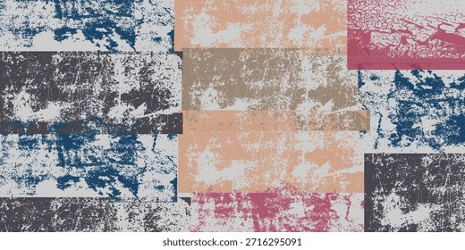 Fondo texturizado Abstractas de pintura multicolor con pinceles y manchas de pintura de óleo sobre lienzo. EPS 10