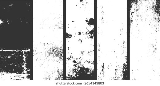 Fundo texturizado abstrato com elementos angustiados cinza escuro e branco e linhas verticais