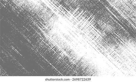 Abstract textured background with diagonal lines and speckles in shades of gray and white vector