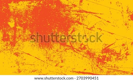 Abstract textured background with distressed orange and yellow patterns and scratches grunge