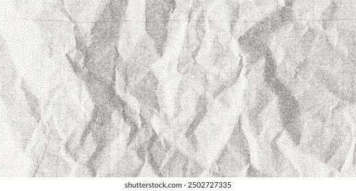 Abstract textured background, dusty gritty crumpled paper, notebook checkered sheet. Grunge style overlay.