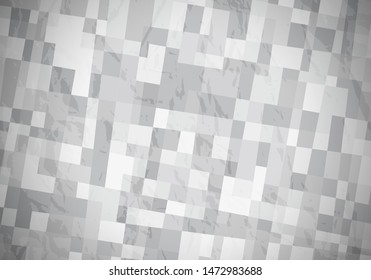 Abstract textured background with grey rectangles. Beautiful futuristic dynamic geometric pattern design. Vector illustration
