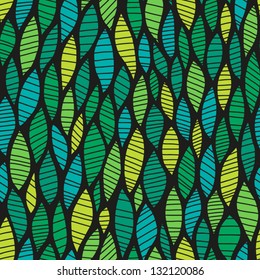 Abstract textured background. Seamless wave texture pattern in green colors. Vector illustration. Retro abstract lines pattern for your design.