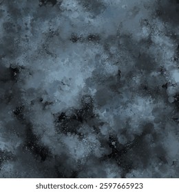 Abstract textured background with watercolor effect and splashed drops on black. Dynamic, deep and rich background. Tracing