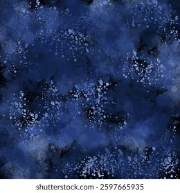 Abstract textured background with watercolor effect and splashed drops on black. Dynamic, deep and rich background. Tracing