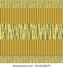Abstract textured background in yellow tone for fabric pattern. Seamless Ikat ethnic pattern. ,folk embroidery, Aztec chevron art and Mexican style.fabric carpet ornament native textile wallpaper