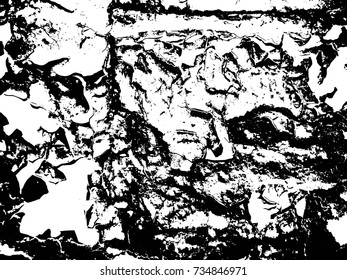 Abstract textured black and white vector grunge background