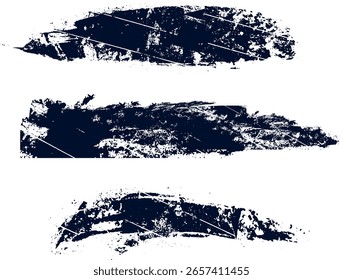 Conjunto de traçados de pincel texturizado abstrato, fundo de vetor grunge abstrato com manchas de tinta e design de borda de traçado de pincel, fundo grunge vetorial